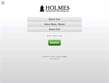 Tablet Screenshot of holmesautomotiverecycling.com